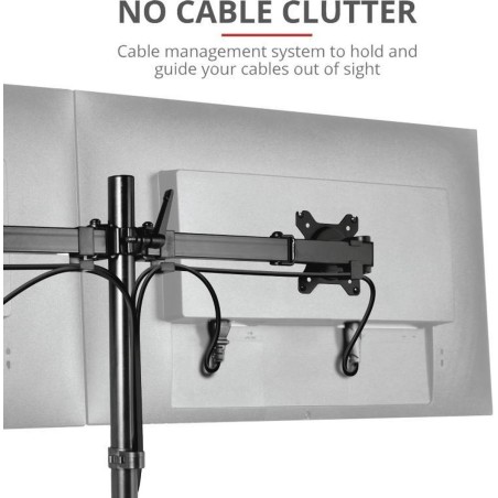 Trust GXT 1120 Mara Mount for 2 LCD Displays - Optimal Display Solution for Up to 32" Screens!